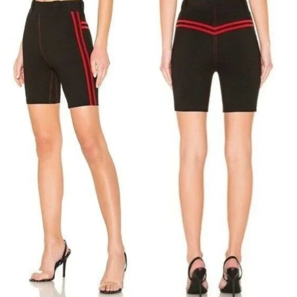 NWT I.Am.GIA ASTRID STRIPE BIKER SHORTS